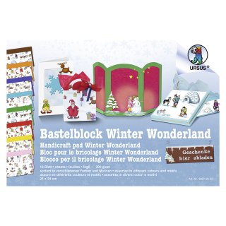 Fotokarton-Bastelblock "Winter Wonderland" 16 Blatt