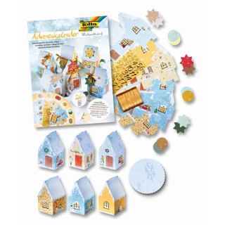 Bastelset "Weihnachtsdorf" Geschenkboxen-Adventskalender