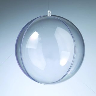 Kunststoffkugel glasklar, teilbar, 60 mm  