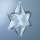 Kunststoffform Stern glasklar, teilbar, 100mm