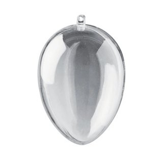 Kunststoff-Ei glasklar, teilbar, 100 mm  