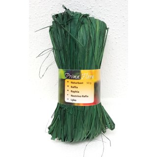 Raffia-Gartenbast, 50 g, dunkelgrün
