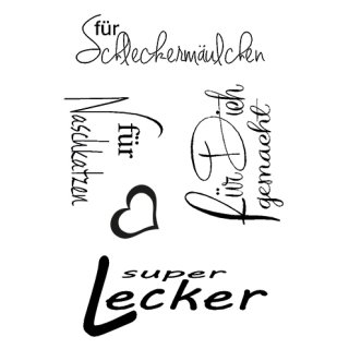 Clear Stamps "Super Lecker", A7, 5 - teilig