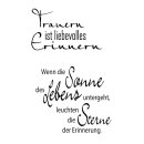 Clear Stamps "Trauern ist liebevolles", A7, 2 -...