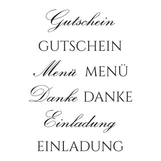 Clear Stamps &quot;Gutschein 2&quot;, A7, 8 - teilig