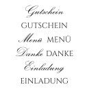 Clear Stamps &quot;Gutschein 2&quot;, A7, 8 - teilig