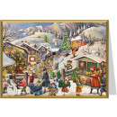 Weihnachtskarte "Bergdorf im Winter"