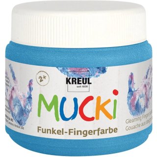 Funkel - Fingerfarbe "Mucki" 150 ml Diamant - Blau