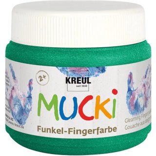 Funkel - Fingerfarbe "Mucki" 150 ml Smaragd - Grün