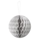 3D Wabenball aus Papier, 8 cm, grau, Btl. &agrave; 4 St.