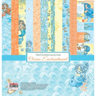 Papier Set &quot;Ocean Enchantment&quot; (8 Blatt) 30,5 x 30,5 cm