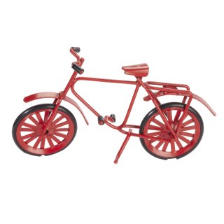 Miniatur-Fahrrad, ca. 9,5 cm x 6 cm, rot