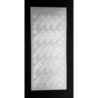 Konturensticker &quot;Herzlichen Gl&uuml;ckwunsch&quot; silber