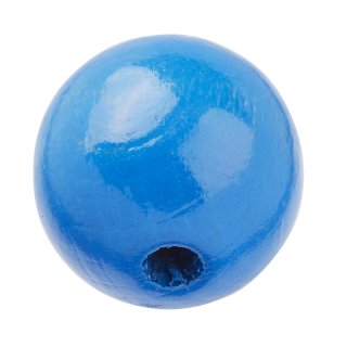 Schnulli-Holzperle 12 mm, blau, 25 St&uuml;ck
