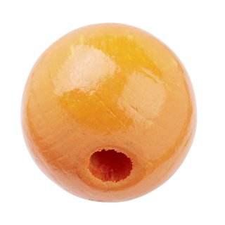 Schnulli-Holzperle 15 mm, aprikot, 12 Stück