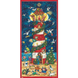 Adventskalender &quot;Weihnacht am Leuchtturm&quot; (29 x 60 cm)