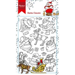 Clear Stamp &quot;Hettys Santa Clauses - Weihnachtsmann&quot;