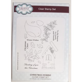 Clear Stamps &quot;Weihnachtsv&ouml;gel - Christmas Robins&quot;