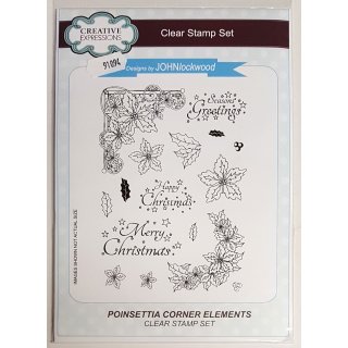 Clear Stamps &quot;Weihnachtsstern Ecke - Poinsettia Corner&quot;