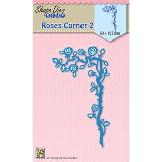 Stanzschablone Ecke mit Rosen 2 - Roses corner-2 Nellie´s SDB037