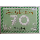 Geburtstagskarte Goldschätze "Geburtstag Zahl 70"