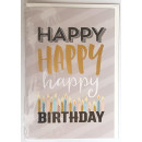 Geburtstagskarte "Geburtstag Birthdaykerzen" Goldprägung