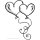 Stempel cuori balloon - zwei Herzballons