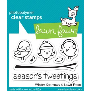 Stempel Winter Sparrows Lawn Fawn