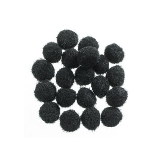 Pompons, schwarz, 10 mm, 100 Stk.
