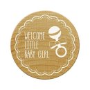 Woodies Stempel "Welcome little baby girl"