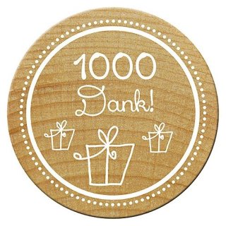 Woodies Stempel "1000 Dank"