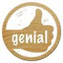 Woodies Stempel "Genial"