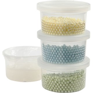 Pearl Clay® Set, Hellblau, -grün & -gelb, 3 x 25 g, 38 g