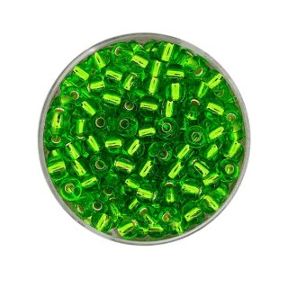 Rocailles Silbereinzug, lindgrün, 4,5 mm, 17 g