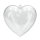 Kunststoffform Herz, glasklar, teilbar, 60 mm