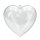 Kunststoffform Herz, glasklar, teilbar, 100 mm