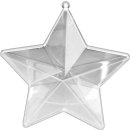 Kunststoffform Stern glasklar, teilbar, 80 mm