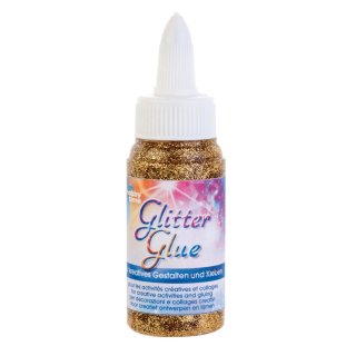 Glitter Glue, hellgold, 60 ml
