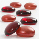 Glasdeko, Mosaikstein rund, rot, 1,8 - 2 cm, 370 g