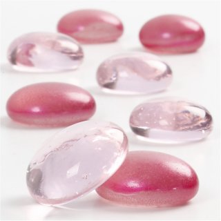 Glasdeko, Mosaikstein rund, pink, 1,8 - 2 cm, 370 g
