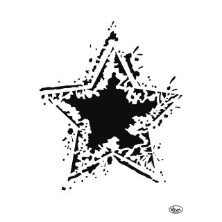 Universal Schablone "Rocking Star" A4