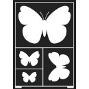 Schablone "Schmetterling" A5, selbsthaftend