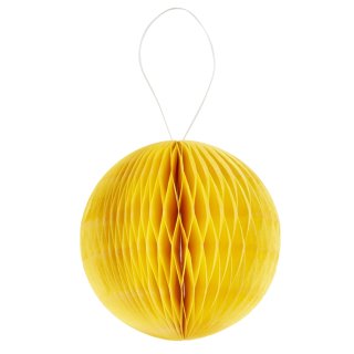 3D Wabenball aus Papier, 15 cm, gelb, Btl. à 2 St.