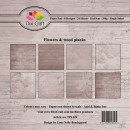 Paper Pad &quot;Flowers &amp; Wood Planks Brown&quot; (24...