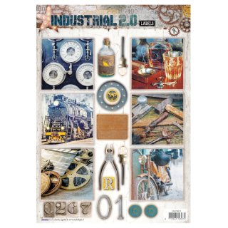Designpapier gestanzt "Industrial 2.0 nr. 612" A4