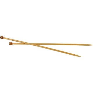 Stricknadel Nr. 6.5, 35 cm, 1Paar, Bambus