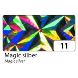 Holographische Folie "Magic Silber" 0,4 x 1 m selbstklebend