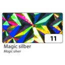 Holographische Folie &quot;Magic Silber&quot; 0,4 x 1 m...