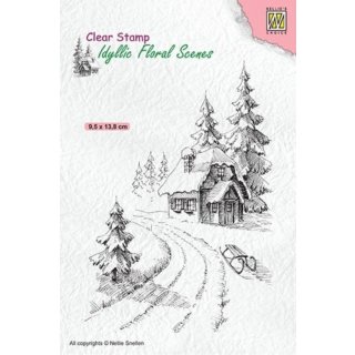 Stempel "Wintery house" Nellies Choice