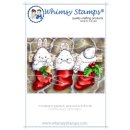 Stempel &quot;Christmas Bunny Stockings&quot; Whimsy Stamps